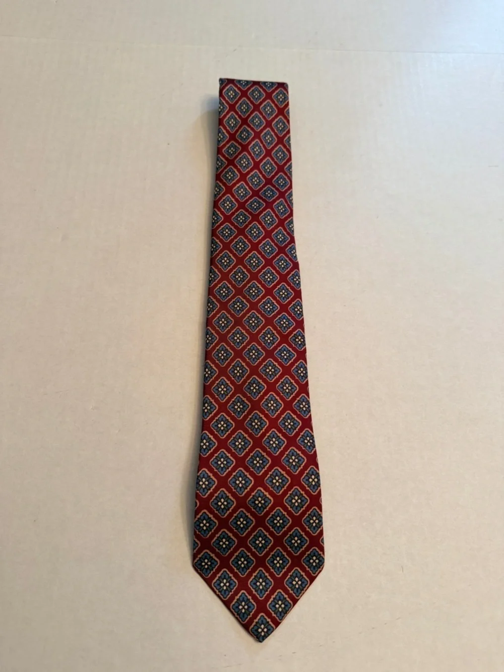 Vintage Liberty‎ of London by Berkley Silk Tie Red Blue Flower Classic 3” Wide